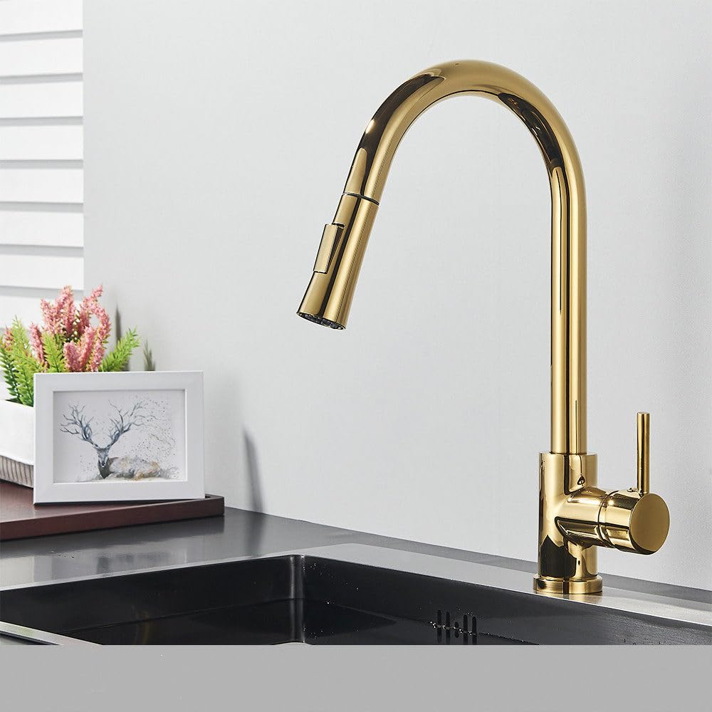 ZQFHSX Touchless Kitchen Faucet with Motion Sensor for Hands-Free Operation in Modern Kitchens