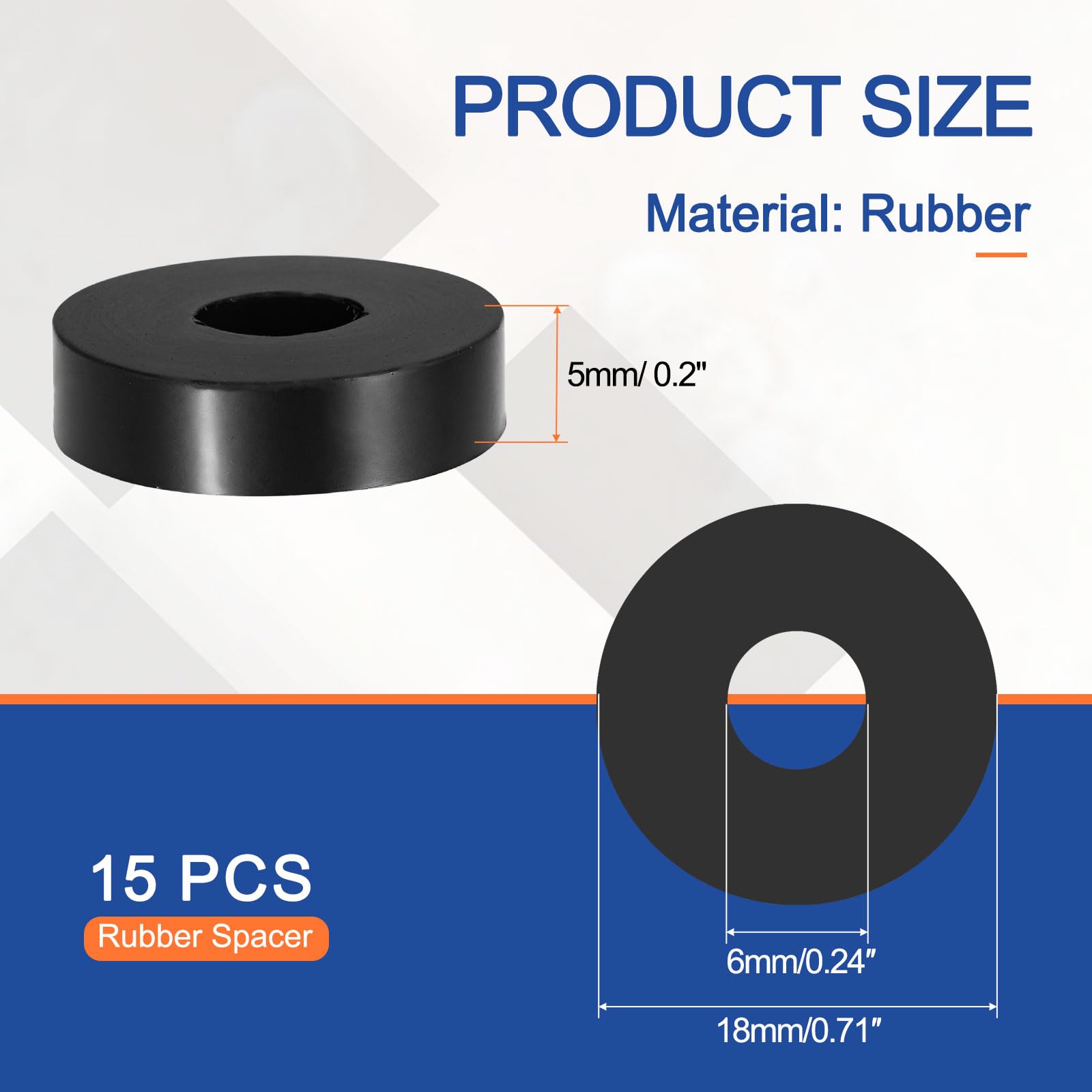 YELARXI Multi Purpose Rubber Spacer - Image 2