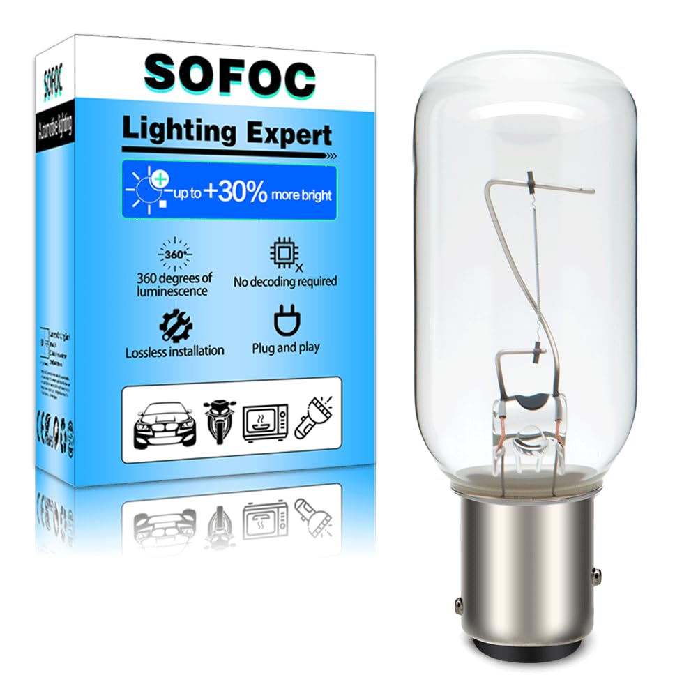SOFOC T25 1157 Bulb BAY15D 12V 25W 500LM Warm White for Boat Cabin Deck Navigation Light RV Camper Ceiling Lamp 790420 1Pcs