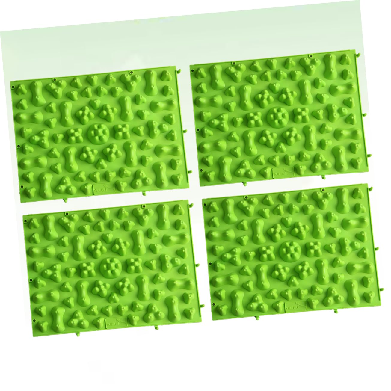 BESTYASH 4piezas Alfombrilla De Masaje Para Pies Acupresión Para Relajar Los Pies Estimula Circulación Sanguínea Para y Color Verde Material Tpe De Alta Elasticidad