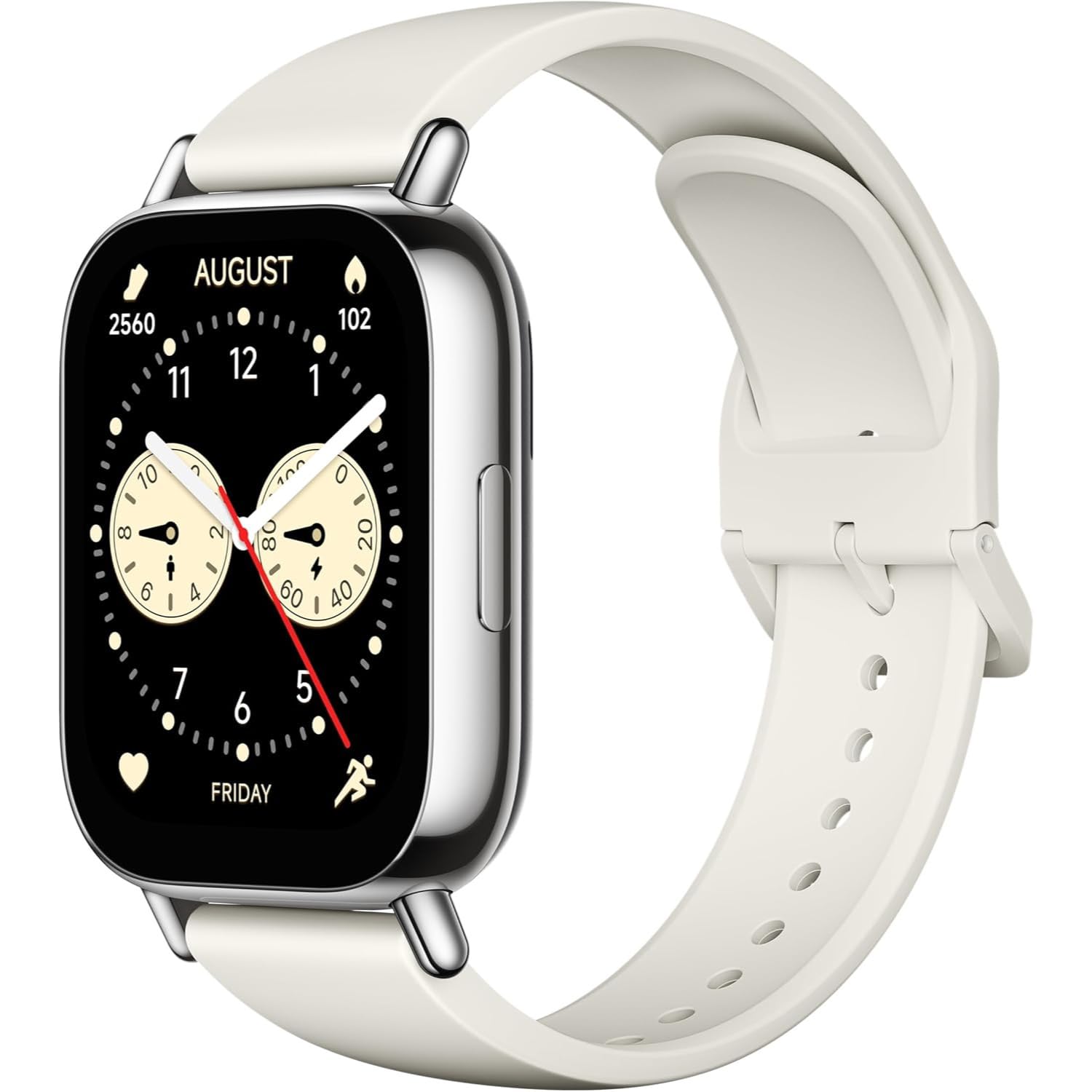 Xiaomi Redmi Watch 5 Lite |Reloj Inteligente Cuadrado con Llamadas Bluetooth | Smartwatch con Pantalla AMOLED de 1,96" | Resistente al Agua |18 días de Autonomía |150 Modos Deportivos | Color Silver