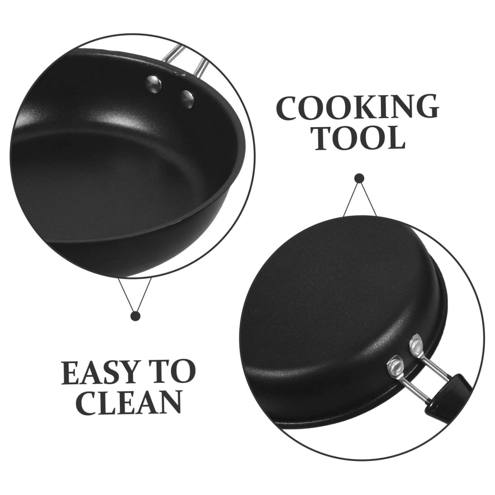 2 Stück Kleiner Eierpfannen Antihaftbeschichtet aus Robustem Material 12cm 16cm für Induktions und Gasherd Praktische Omelettpfannen zum Braten von Eiern und Steaks