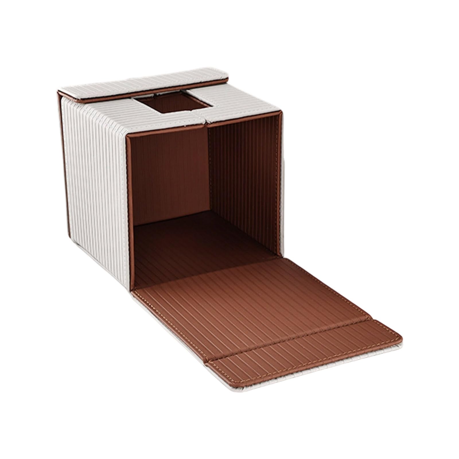 Montesy Square Faux Leather Tissue Box Covers Elegant Tissue Holder In Premium Faux Leather Materials Portable Paper Dispenser