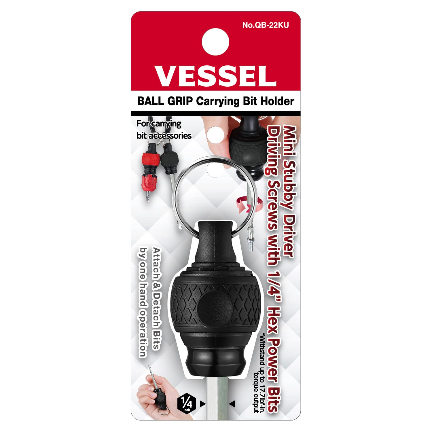 VESSEL - Kugelgriff-Bithalter Nr. QB-22KU