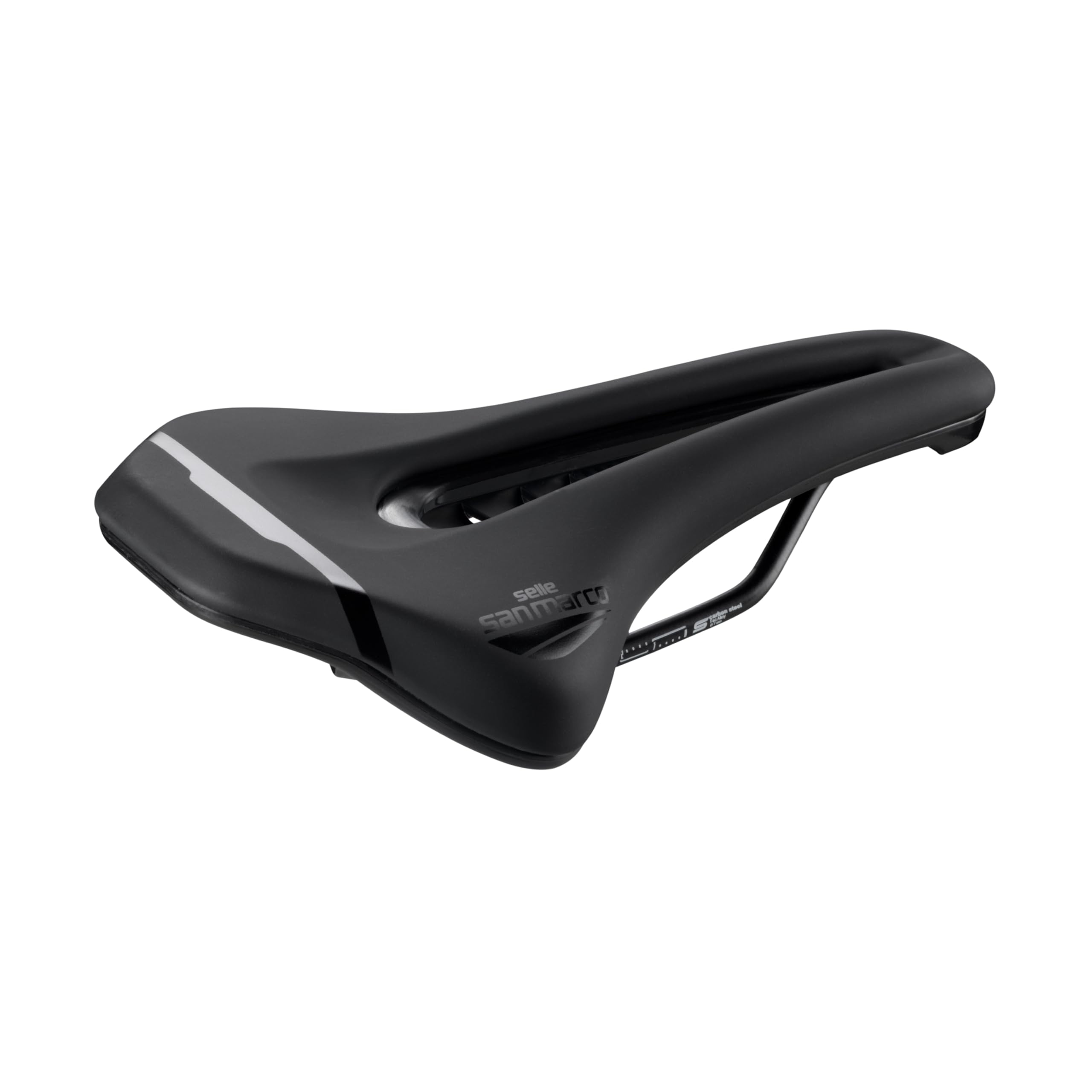 Selle San Marco Ground Shield Sport – Sillín MTB/Off-Road con Protector de Barro y Agujero Anatómico, Raíles de Acero
