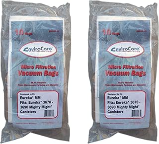 20 Eureka Style MM Commercial Bags Allergy Mighty Mite Vacuum, Canister Limited, Sanitaire Vacuum Cleaners, 3670, 3680, 3690, 602695, 60295B, 60295-12, 60296, 60296-12(filteraire), 60297-10, S3681B, S