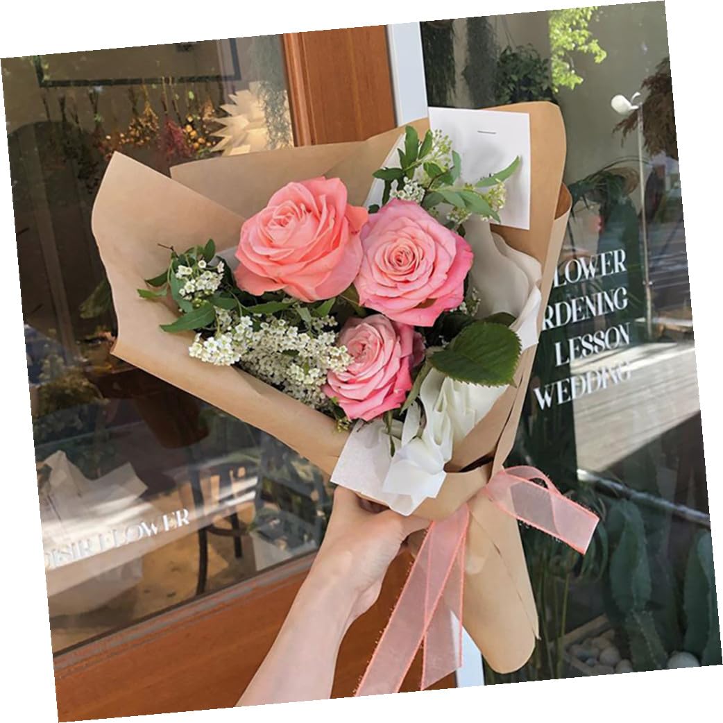 ORFOFE 40blätter Kraft Geschenkpapier Blumenpapier Geschenkverpackung Partypapier Aus Hochwertigem Papier Diy Handwerk Geschenkpapier Verpackung Für Blumen Und Geschenke
