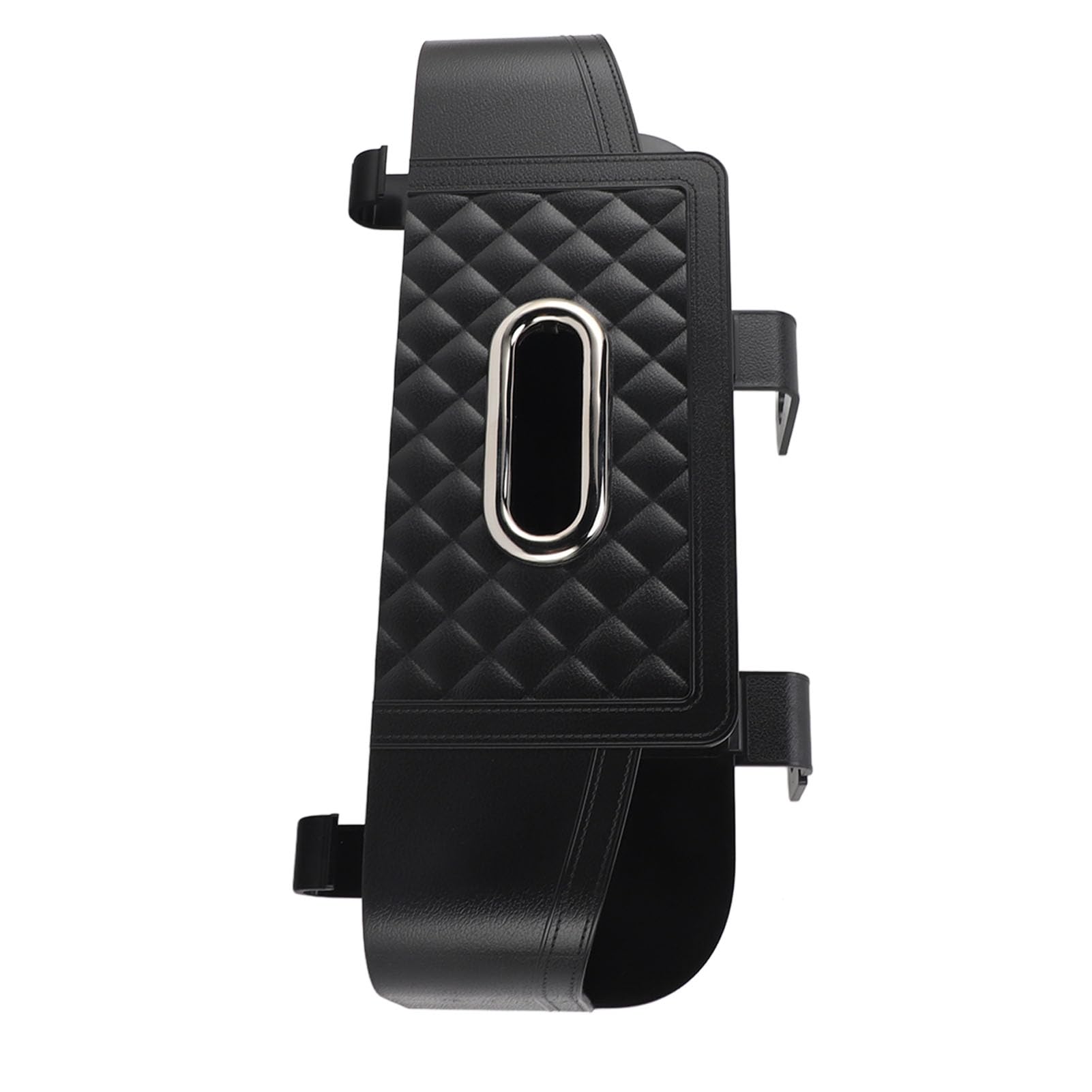 Organisateur de Siège Arrière de Voiture, Boîte de Rangement Multifonctionnelle, Appui-tête, Boîte à Mouchoirs, Support de Verre, Accessoires de Voyage (BLACK)