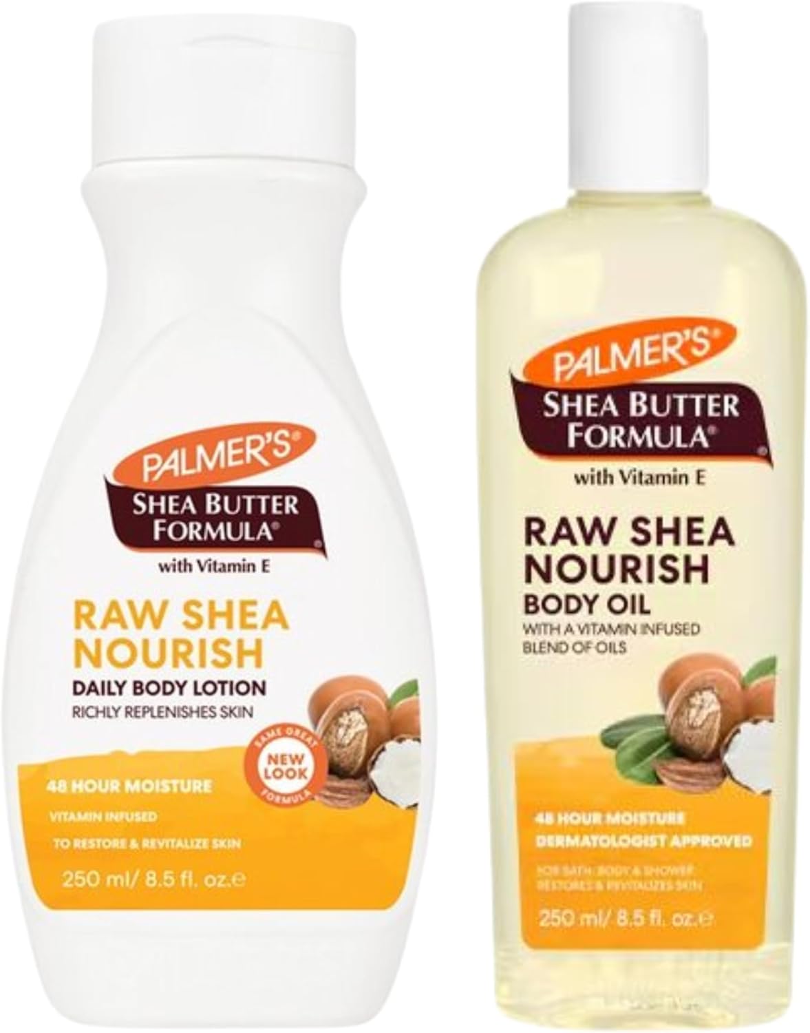 Palmer’s Shea Butter Formula Bundle | Nourishing Body Lotion 250ml & Body Oil 250ml | Hydrating & Smooth Skin Care | Enriched with Shea Butter Organic for Dry & Sensitive Skin