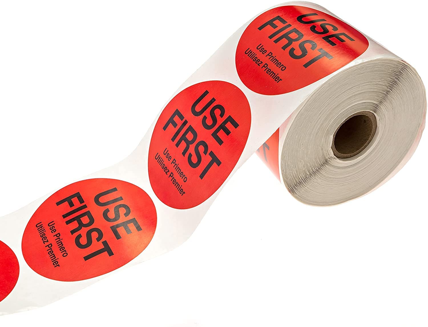 Amazon.com: 3 Inch Round Use First Stickers / 500 Red Removable 