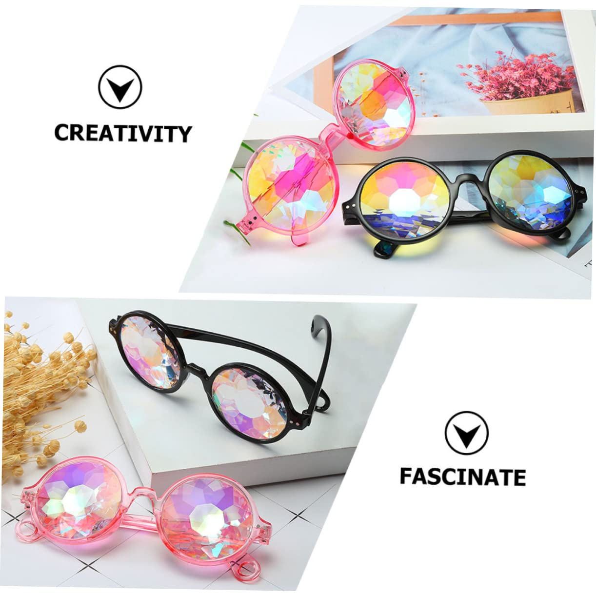FOMIYES Sturdy Glass Glasses Unique Shape Fun Convertible Accessory for Parties Events