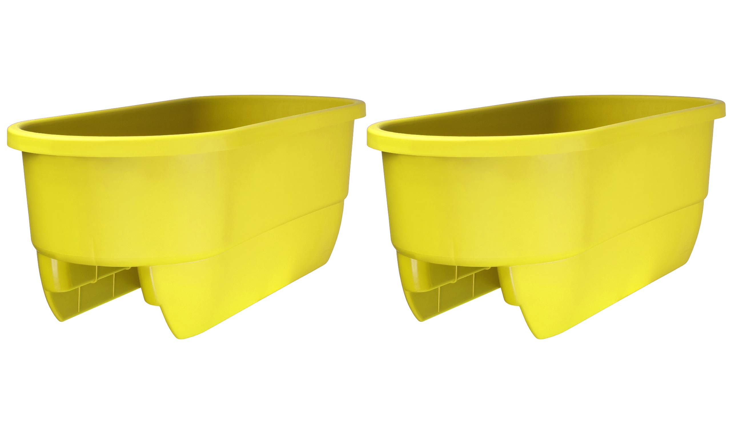 Apollo Exports InternationalAP-5720/YE/2, Yellow, 4" Dual Deck Railer Planter, (Set of 2)