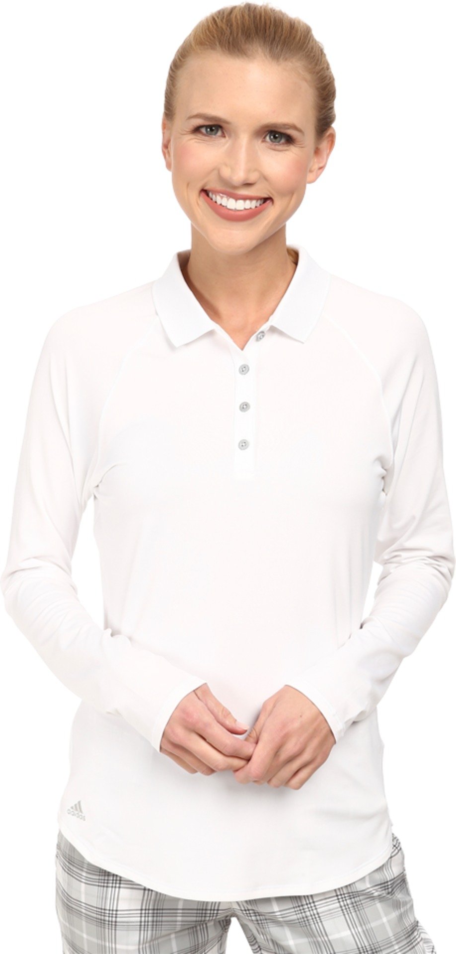 Adidas Golf Womens Essentials Upf Long Sleeve Polo Shirt