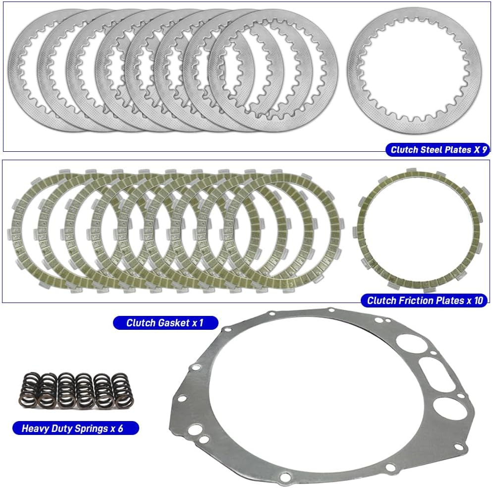Clutch Kit & Friction Steel Plates Gasket Compatible with Suzuki GSX1300R Hayabusa 1300 2008-2020