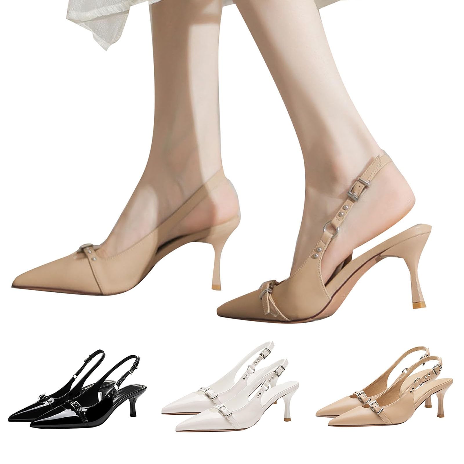 Sandalias de tacón alto para mujer, elegantes con tacón