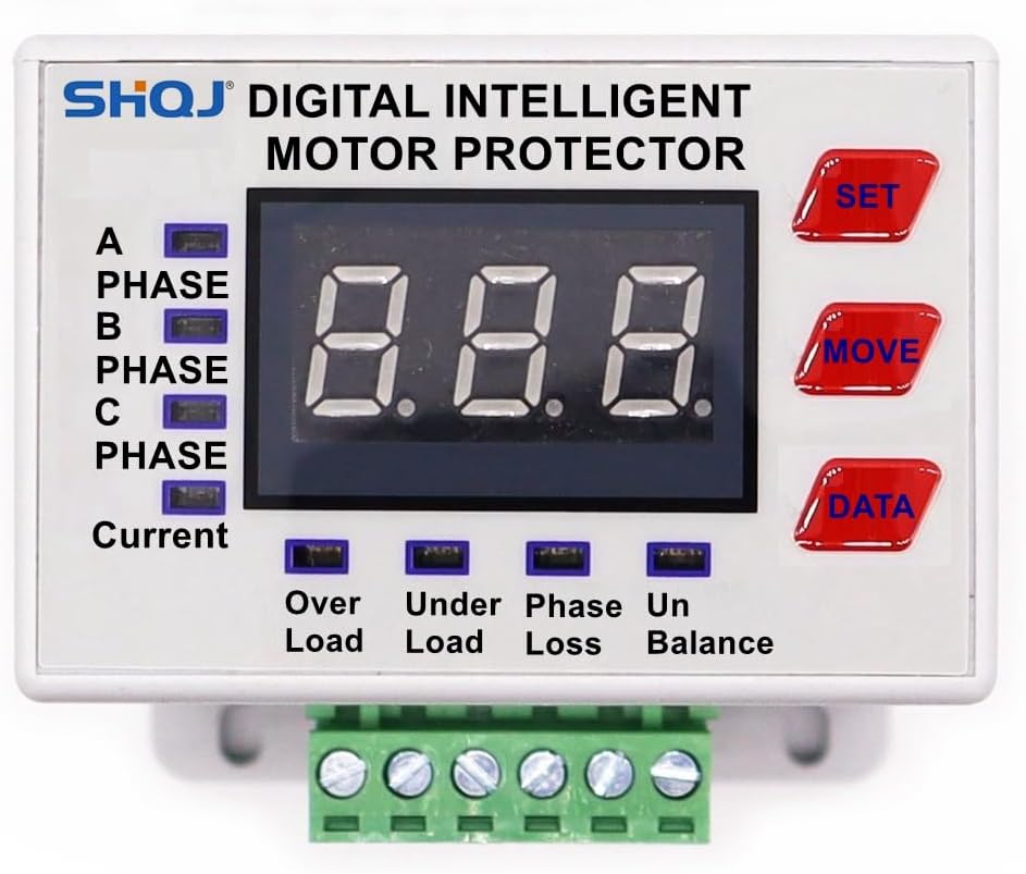 SHQJ QJD5 1-100A 220V 380VAC Digital For Intelligent motor protector Overload Underload Unbalance Phase loss monitoring protection - (Color: QJD5-S10 220VAC)