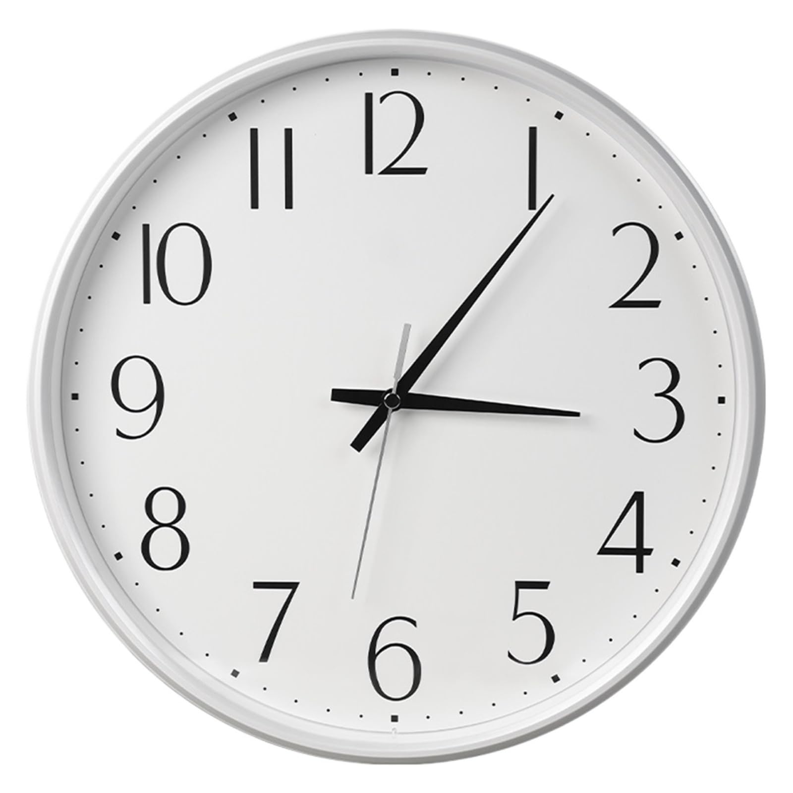 Aioneer Wall Clock Wall Clock Minimalist Elegant Silent Operation Battery Powered Versatile Design-White