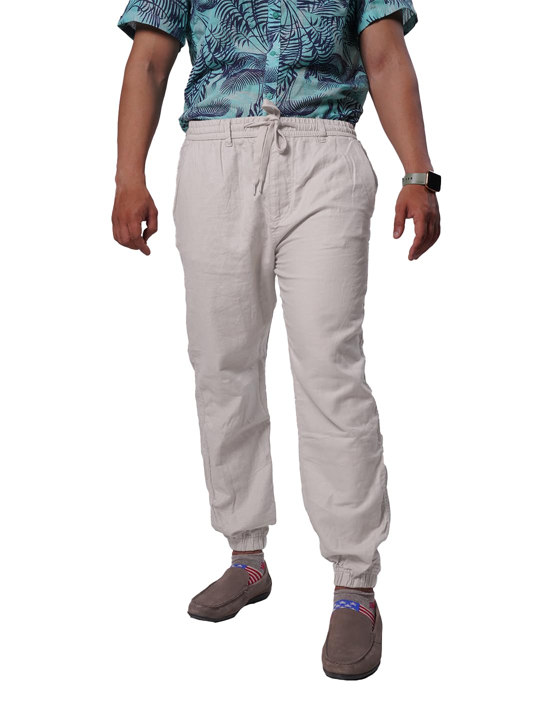 Rad prix Mens Basic Woven Regular Fit Solid Jogger
