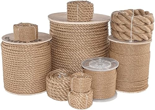 Sgt Knots - Cuerda ProManila (de 14 a 2 pulgadas), de polipropileno trenzado UnManila de 3 hebras, resistente a la humedad, a los rayos UV y a los