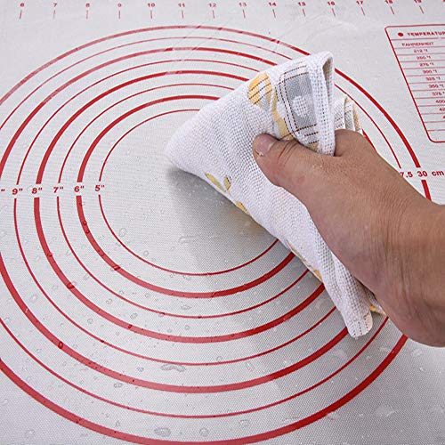 AukCherie Tapis de Cuisson en Silicone pour Pâtisserie à Rouler Pâte à Tarte(40 * 60CM) (1)