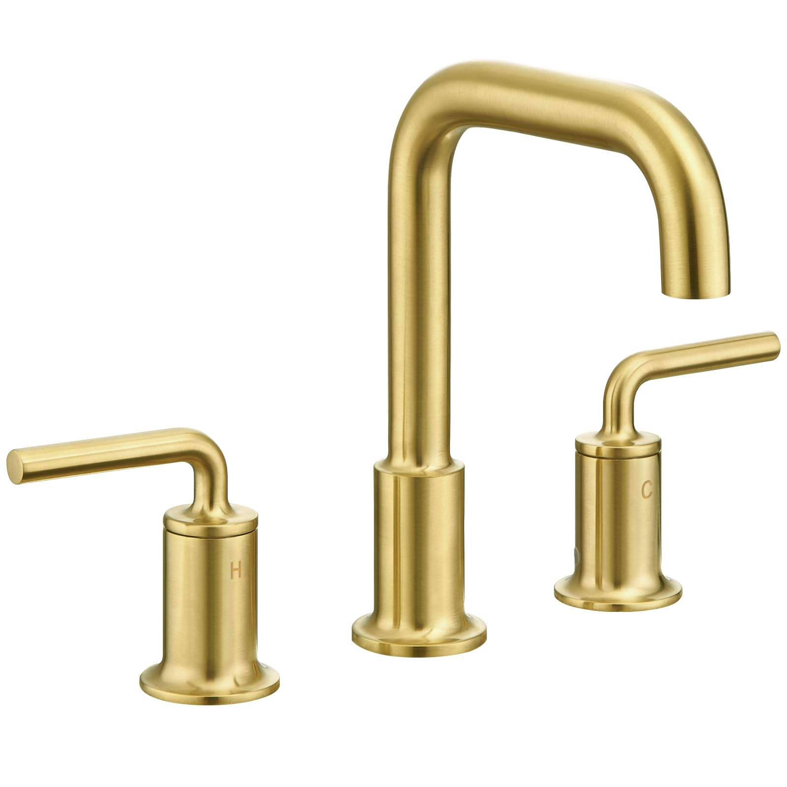 Lava Odoro Gold Bathroom Faucet 3 Hole, 8 Inch Widespread Bathroom