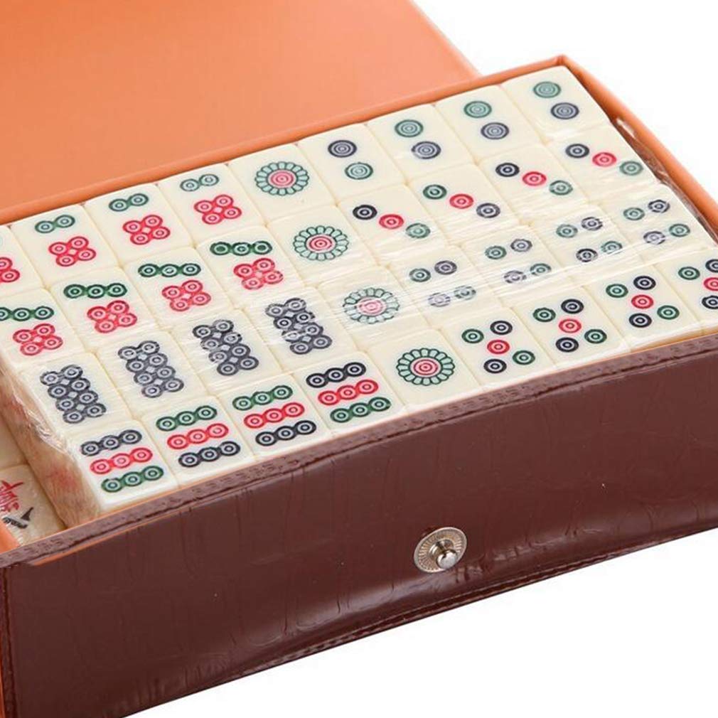 Buy Mini Majong Sets, Portable Chinese Mahjong Set of 144 Tiles Chinese