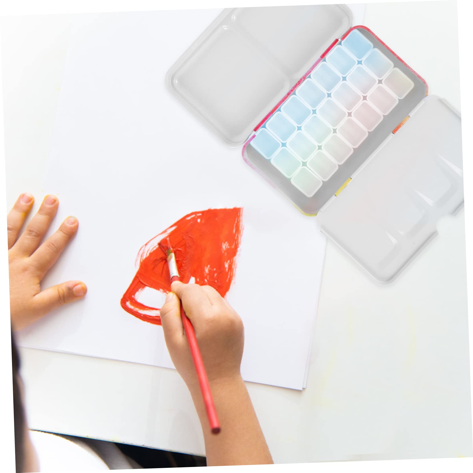 Operitacx 3ensembles Boîte De Peinture à Aquarelle Vide avec Compartiments pour Mélanger pour Artistes Déplacement Et Amateurs Art