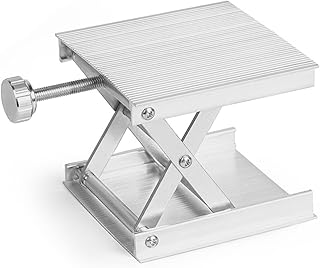 Adjustable Lab Lift Stand Stainless Steel Lift Table Lab Stand Scientific Lab Lift Platform Stands Rack Scissor Lab Lifter for Science Experiment