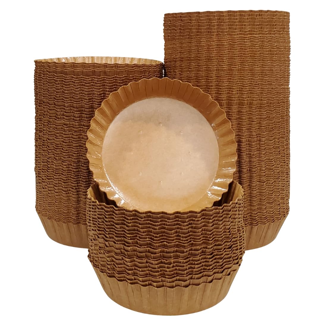 Amazon.com: 8 oz Coated Kraft Paper Baking Cups: Ridged and Sturdy ...