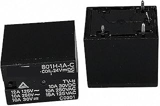 DAHSLNWKN 10pcs/LOT Relay 801H-1A-C-12VDC 801H-1A-C-24VDC 801H-1A-C 12V 801H-1A-C-12V 801H 1A C DC24V 4PINS 10A