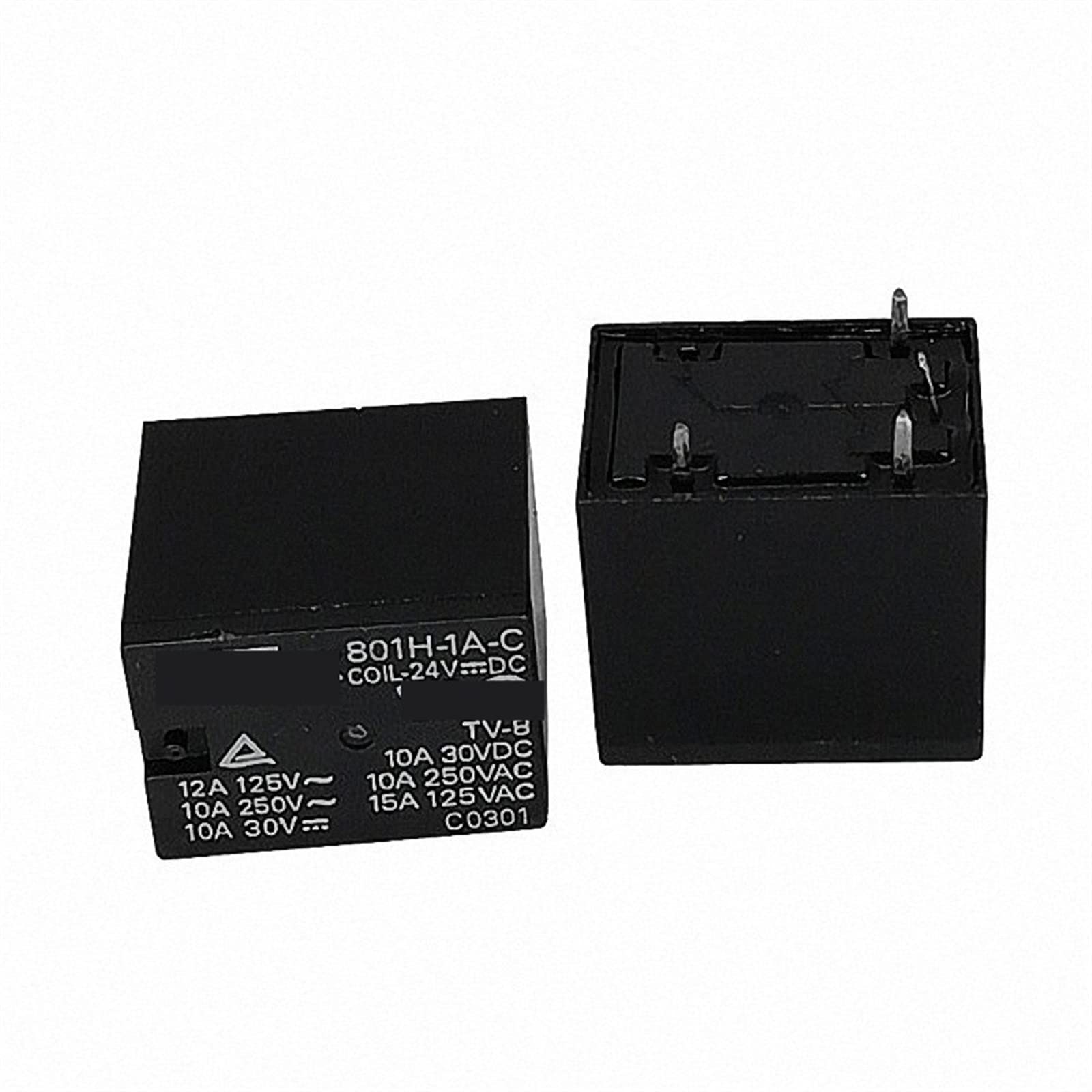 AQHYEBNSR 10pcs/LOT Relay 801H-1A-C-12VDC 801H-1A-C-24VDC 801H-1A-C 12V 801H-1A-C-12V 801H 1A C DC24V 4PINS 10A