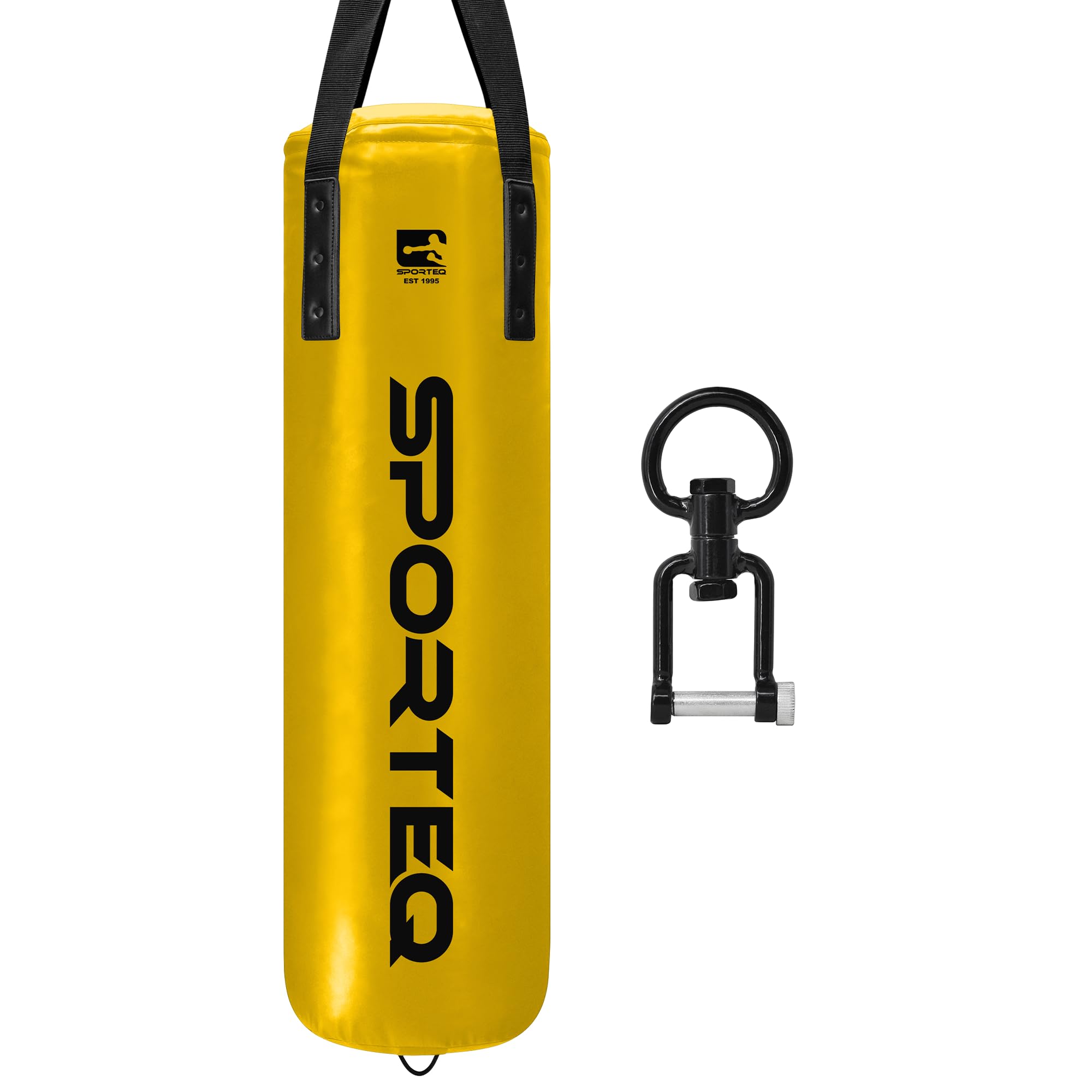 Dyno - Sacco da boxe imbottito pesante per tutte le età e generi | Anello in acciaio per appendere e fissare il pavimento | Boxe, arti marziali, uso domestico e commerciale in palestra