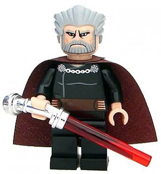 Lego Star Wars Count Dooku Minifigure with Chrome Curved