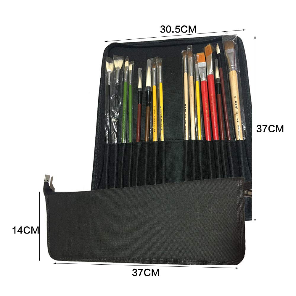 Mapac Astuccio Per Pennelli Nero: Organizer In Materiale Sintetico 34x3x18 Cm, Prodotto Nel Regno Unito