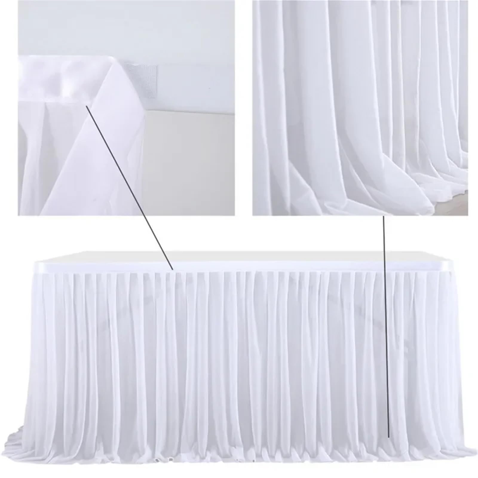 Faldón de Mesa Falda de mesa gasa perlada