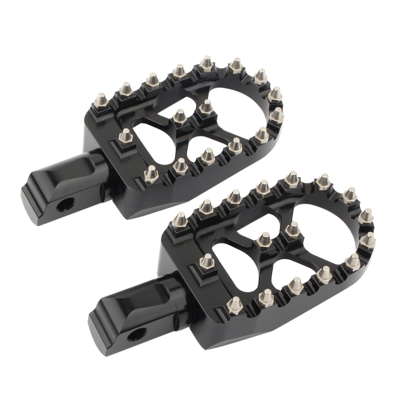 Silver/Black MX Wide Foot Pegs Mini Floorboards for Harley Softail Models (2018-2024)