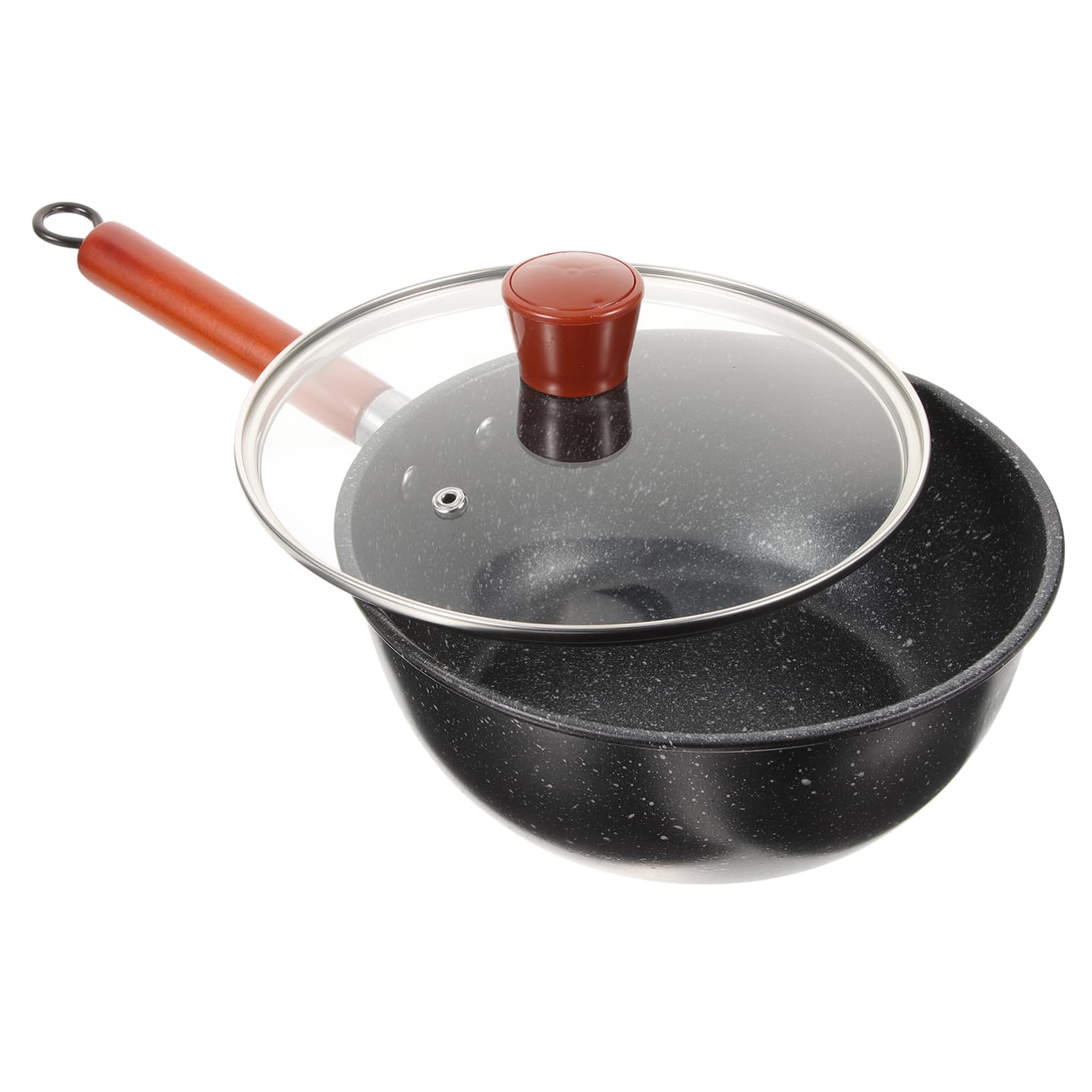 HOLIDYOYO Melting Pot Metal Nonstick Pot with Lid Small for Healthy Cooking for Single Servings and Small Kitchens