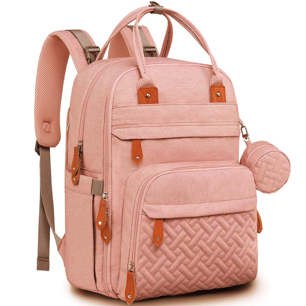 Large Capacity Foldable Mommy Bag with Insulated Pockets, Waterproof Changing Mat, and Diaper Organizer with 18 Practical Pockets-image-25