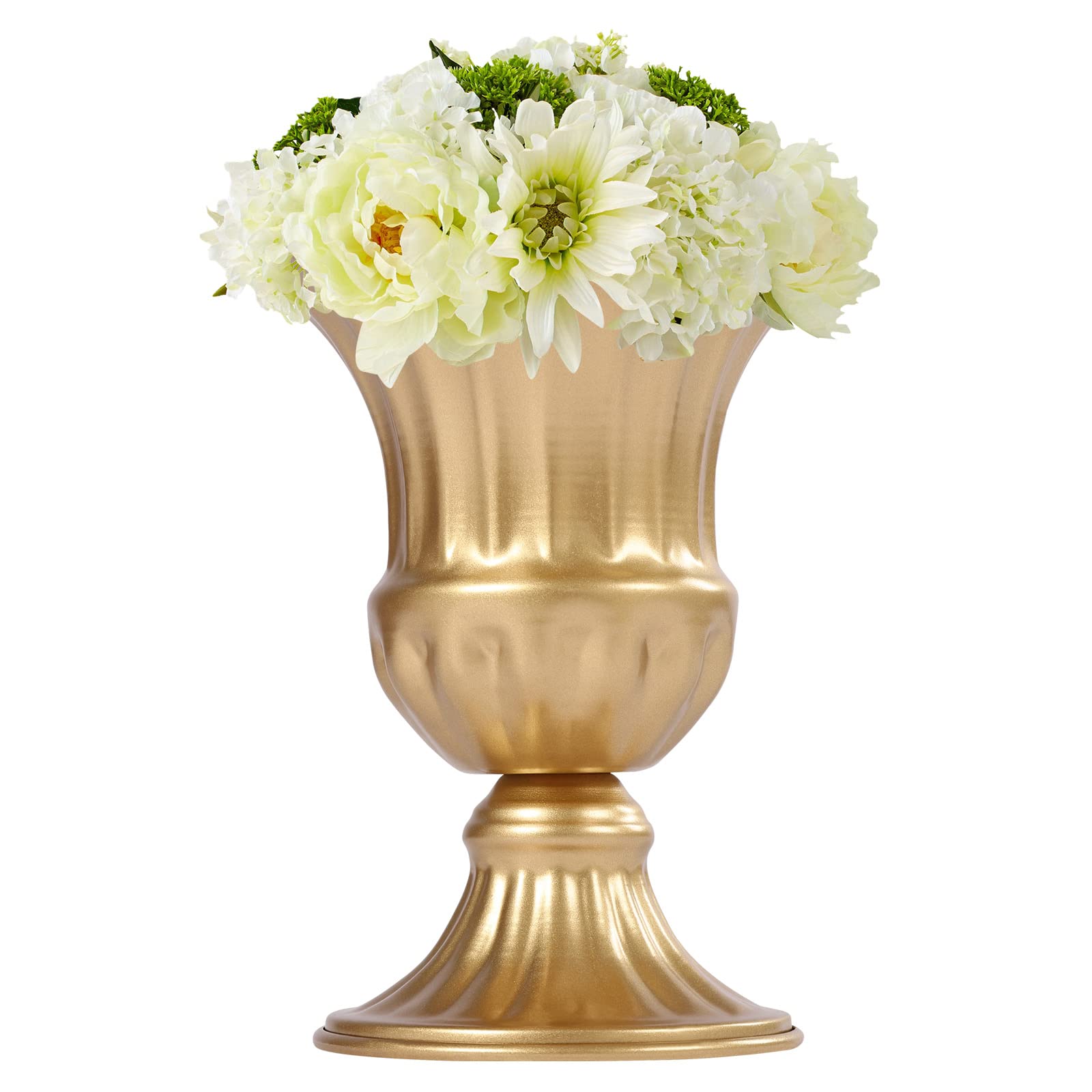 10 piezas de jarrón dorado, decoración de mesa central, jarrón de trompeta de metal, base de hierro fundido, urna, arreglos florales, maceteros, decoración, centros de mesa, decoraciones for fiestas