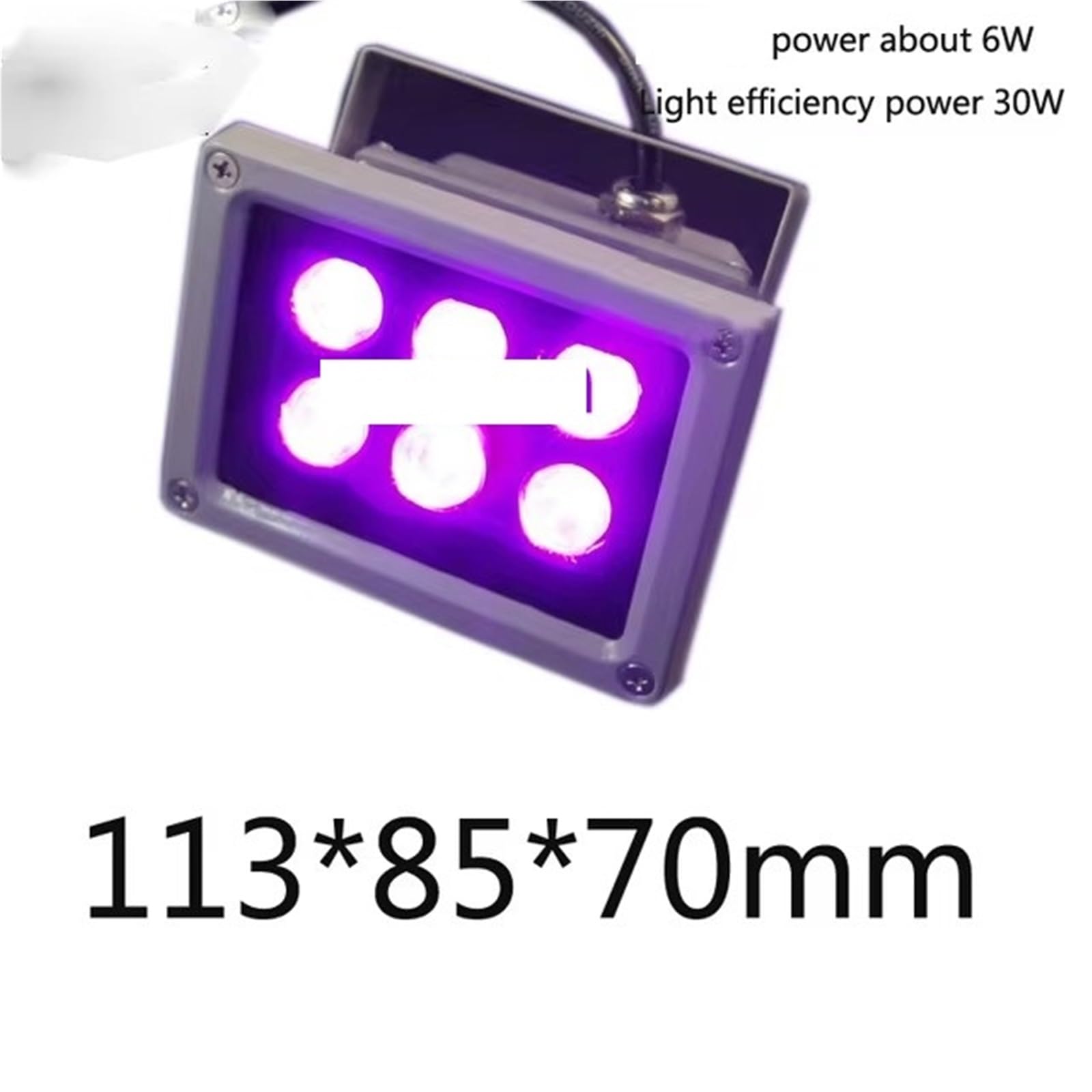 Luz UV para Resina Lámpara de curado gel UV 30 W, 100, 405 nm, 365 y 395, for máquina impresión aceite ultravioleta, tinta, pintura, serigrafía impresoras(30W,395nm)