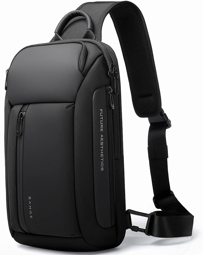 BANGE Sling Bag, Waterproof Men's Chest Bag Shoulder bags Crossbody Sling Backpack for Men……