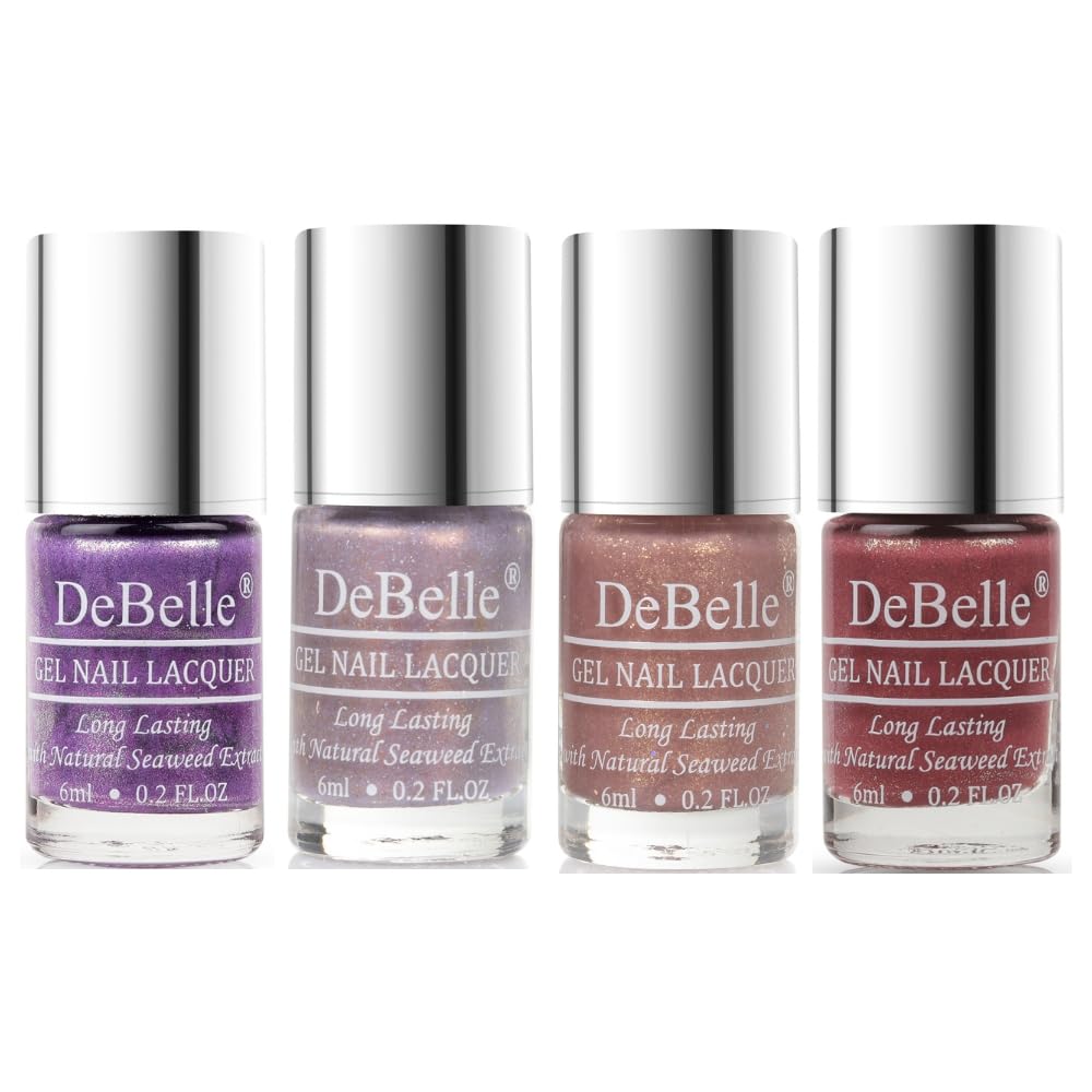 DeBelle Nail Polish Combo offer pack of 4((Hello Hannah, Dainty Daina,Magnetic Madelyn,Classy Chloe) 24 ml(6 ml Each)