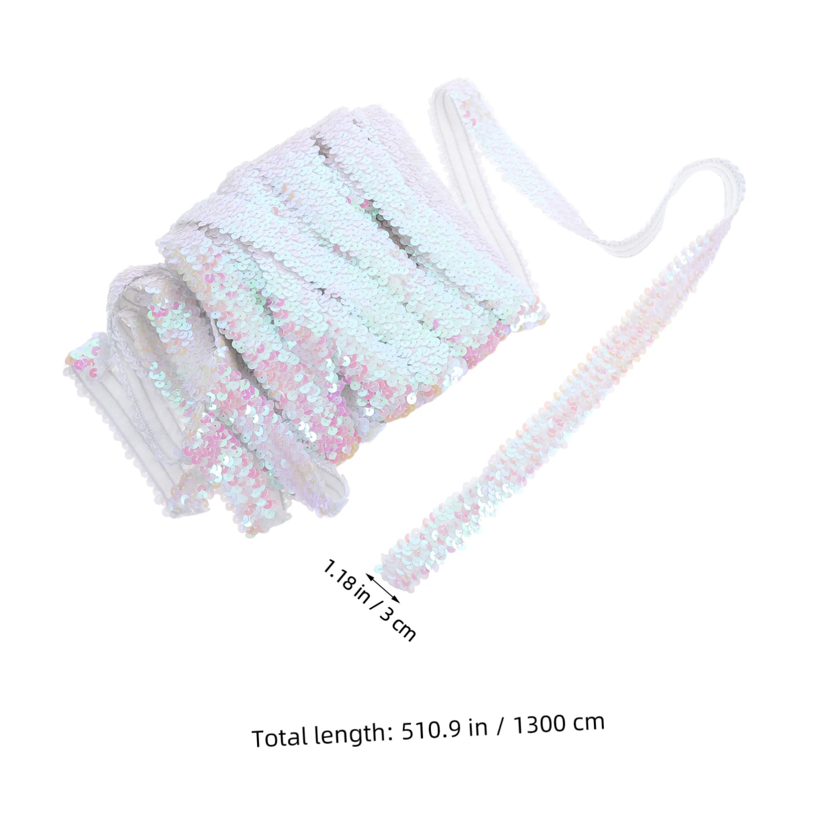 Gogogmee Metallic Sequin Trim Headband 3cm Elastic Band for Women Girls Teens Sparkly Sport Headband for Parties Workouts