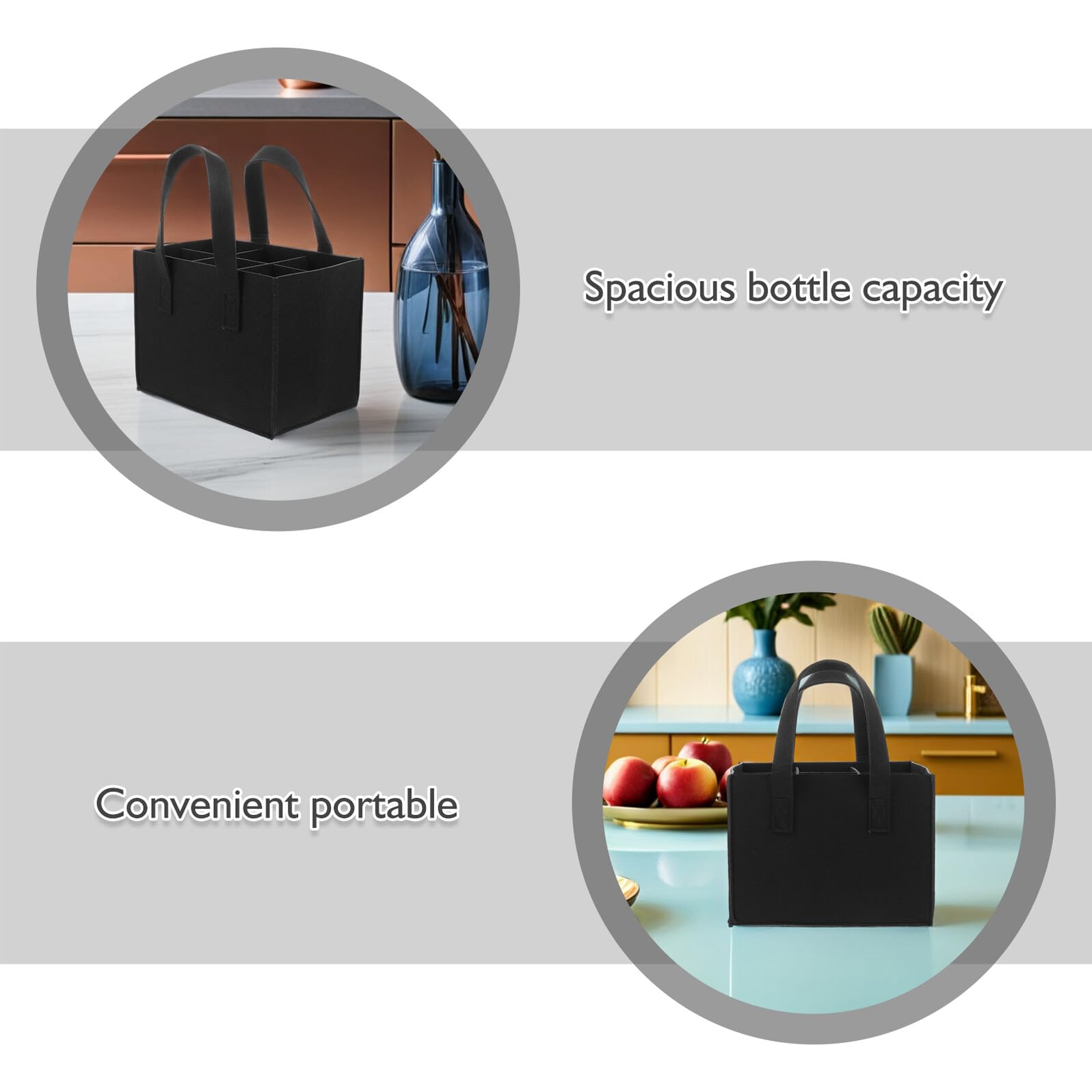 3 Pièces Porte-Bouteilles pour Transport Housse de Voyage pour Bouteilles de Vin