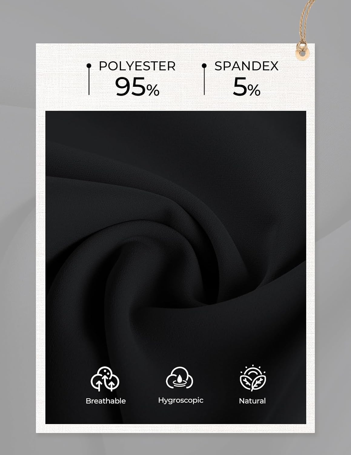 GRACE KARIN Black Pants for Women Business Casual Straight Leg Slacks Professional Work Trousres 2026 Summer Clothing S - Image 5