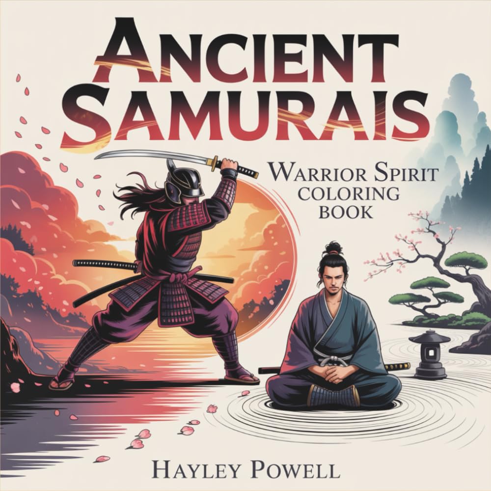 Ancient Samurais : Warrior Spirit Coloring Book - 50 Scenes of Ronin Warriors, Ninja Legends, Cherry Blossoms & Zen Gardens for Mindful Relaxation and Creative Meditation (Anime Coloring Book)
