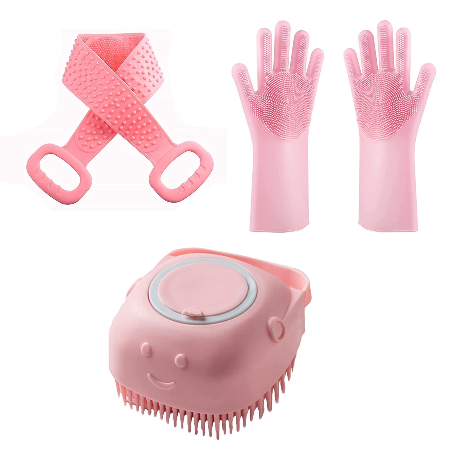 EQUVIA Pet Grooming Shampoo Dispenser Brush, Cleaning Wash hand scrubber Gloves for Bathing, Body scrubber belt brush combo pack of 3 (Silicone - Multipurpose (Brush + Gloves + Belt) (B0C4BD8PXM) Amazon Price History, Amazon Price Tracker