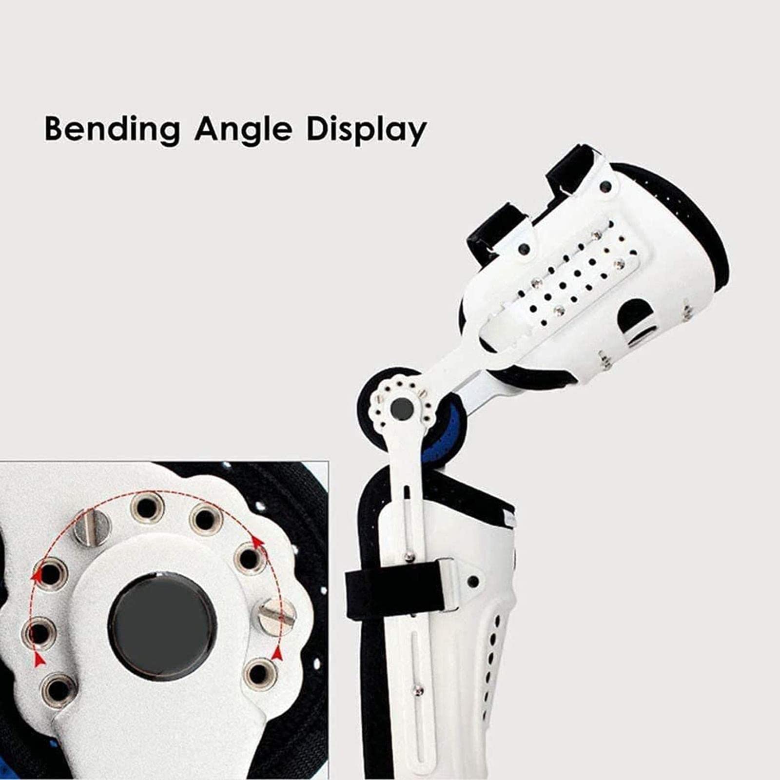 Rodillera Ajustable para Rodilla, Tobillo y pie, Ideal para el Alivio del Dolor Articular por Artritis, Rotura de menisco y ligamento Cruzado Anterior (LCA). T,Blue-Left