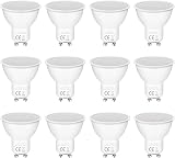 YIIFELL LED GU10 5W Lampadine (12 Pezzi) Equivalenti a 50W, 3000K Bianca Calda 400 Lumen 220-240V, Faretto Non Dimmerabile Con Angolo a Fascio 120° Senza Sfarfallio - 1