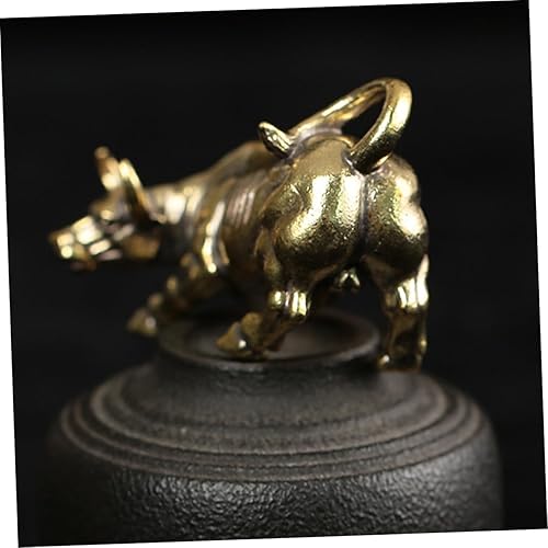 Miniatura 7 de VOSAREA Figura de toro de latón para decoración del hogar, estatuas de vaca, figura de buey, adorno para inauguración de la casa, decoración de